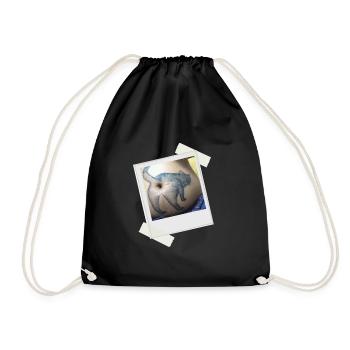 Cat Butthole - Drawstring Bag - black - Front