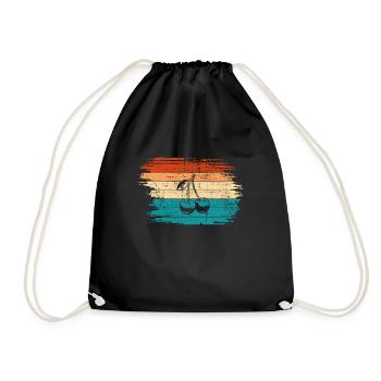 Cherry Fruit Retro Fruits Red Gift - Drawstring Bag - black - Front