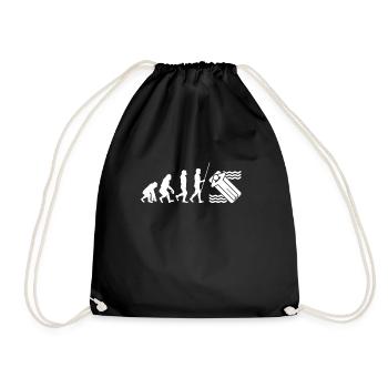 Summer Float Trip River Tube Tubing - Drawstring Bag - black - Front