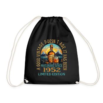 71. Geburtstag 1952 71er Guter Jahrgang Whisky - Turnbeutel - Schwarz - Vorne