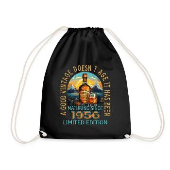 67. Geburtstag 1956 67er Guter Jahrgang Whisky - Turnbeutel - Schwarz - Vorne