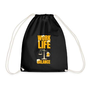 This job makes me drink - Drawstring Bag - black - Front