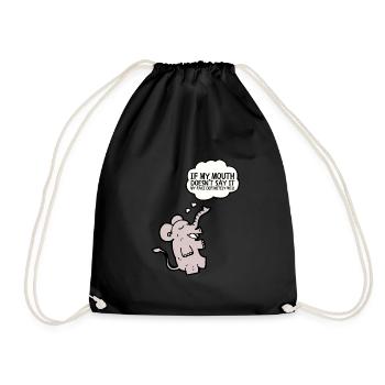 Si ma bouche ne dis-le pas, mon visage le fera certainement: - Sac de sport léger - noir - Devant