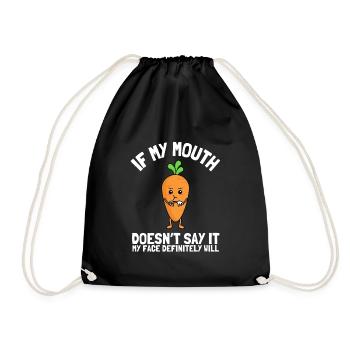 Si ma bouche ne dis-le pas, mon visage le fera certainement: - Sac de sport léger - noir - Devant