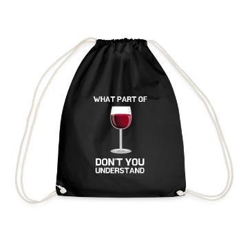 Dégustation de vin - Le vin est ma couleur préférée - Sac de sport léger - noir - Devant
