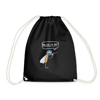 Dégustation de vin - Le vin est ma couleur préférée - Sac de sport léger - noir - Devant