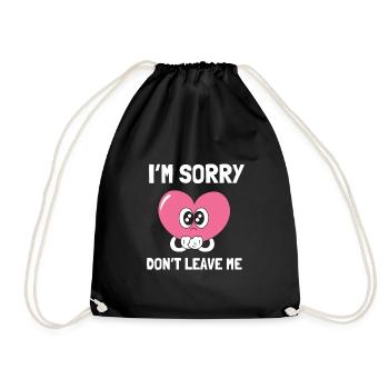 Excuses de couple - Je suis désolé de ne pas me quitter - Sac de sport léger - noir - Devant
