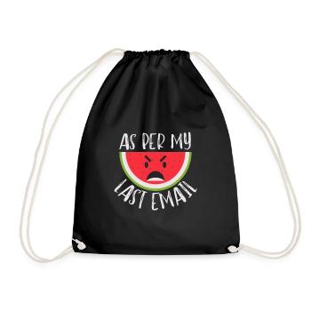 Bureau sarcastique - Par mon dernier e-mail - Sac de sport léger - noir - Devant