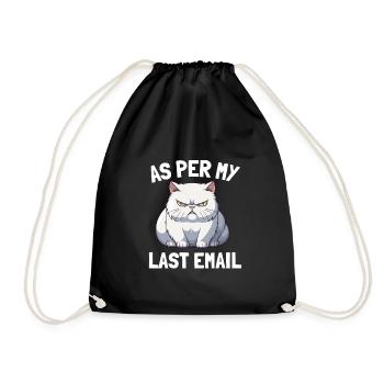 Bureau sarcastique - Par mon dernier e-mail - Sac de sport léger - noir - Devant
