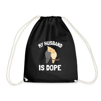 Matrimony - My Husband is - Drawstring Bag - black - Front
