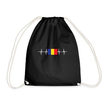 African Flag - Chad - Drawstring Bag - black - Front