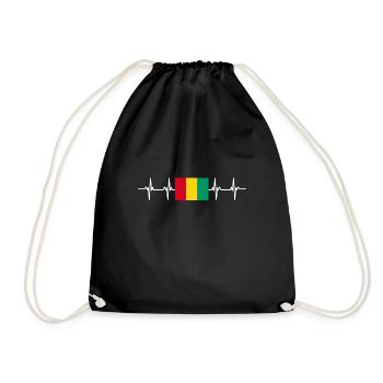 African Flag - Guinea - Turnbeutel - Schwarz - Vorne