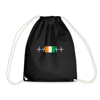 Drapeau africain - Côte d’Ivoire - Sac de sport léger - noir - Devant