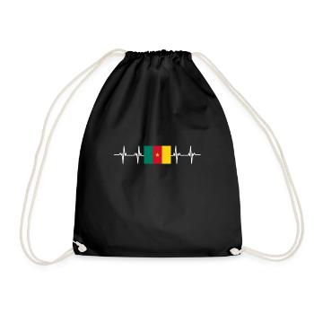 African Flag - Cameroon - Turnbeutel - Schwarz - Vorne