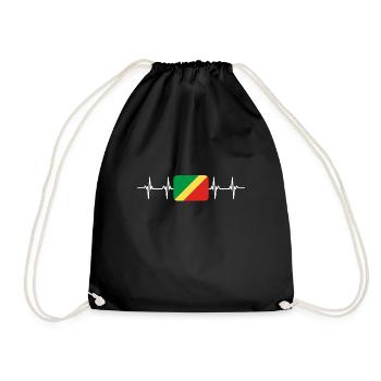 African Flag - Congo - Turnbeutel - Schwarz - Vorne