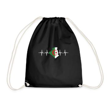 African Flag - Algeria - Turnbeutel - Schwarz - Vorne