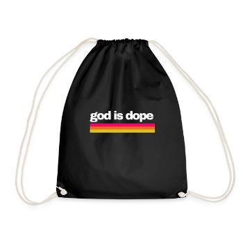 Christian - God Is Black And Red - Drawstring Bag - black - Front