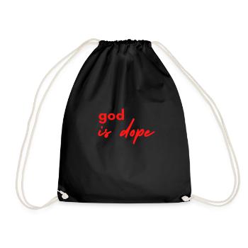 Christian - God Is Black And Red - Drawstring Bag - black - Front
