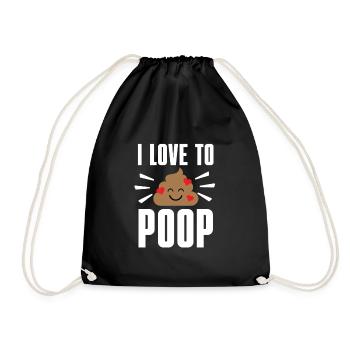 I Poop A Lot - Turnbeutel - Schwarz - Vorne