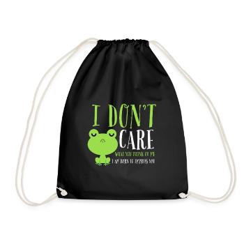 LGBTQ - I don't care what you think about me - Drawstring Bag - black - Front