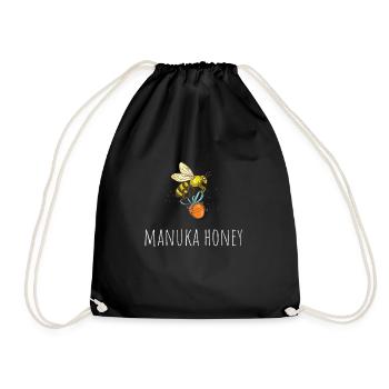 New Zealand Bee Keeper - Manuka Honey - Drawstring Bag - black - Front