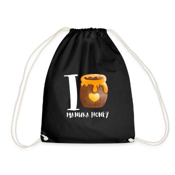 New Zealand Bee Keeper - Manuka Honey - Drawstring Bag - black - Front