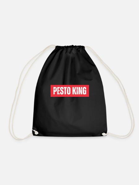 Italian Cuisine - Basil Pesto Is The Besto - Turnbeutel - Schwarz