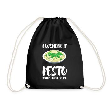 Italian Cuisine - Basil Pesto Is The Besto - Turnbeutel - Schwarz - Vorne