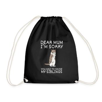 Chère maman, je suis désolé que tu aies dû élever mes frères et sœurs - Sac de sport léger - noir - Devant