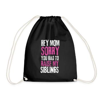 Chère maman, je suis désolé que tu aies dû élever mes frères et sœurs - Sac de sport léger - noir - Devant
