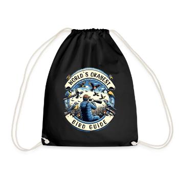 World's Best Okay Bird Guide Bird Watching - Drawstring Bag - black - Front