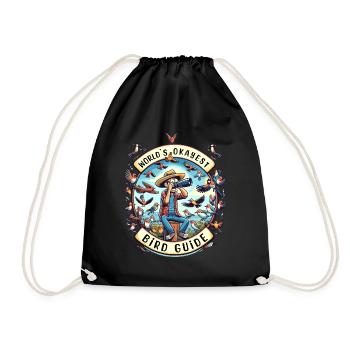 World's Best Okay Bird Guide Bird Watching - Drawstring Bag - black - Front