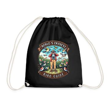 World's Best Okay Bird Guide Bird Watching - Drawstring Bag - black - Front