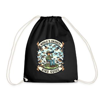 World's Best Okay Bird Guide Bird Watching - Drawstring Bag - black - Front