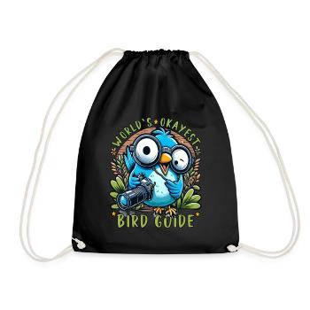 World's Best Okay Bird Guide Bird Watching - Drawstring Bag - black - Front