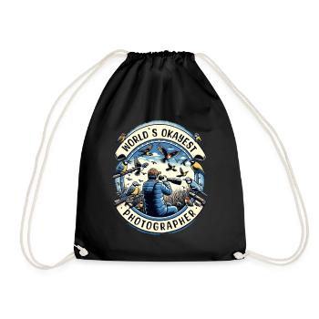 World's Best Okay Photographer Bird Watching - Drawstring Bag - black - Front