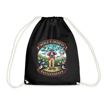 World's Best Okay Photographer Bird Watching - Drawstring Bag - black - Front