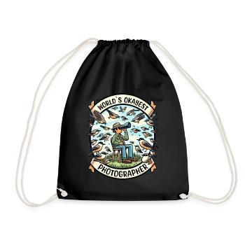 World's Best Okay Photographer Bird Watching - Drawstring Bag - black - Front