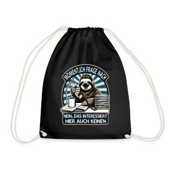 Attendez une minute, je demande non, ça m’intéresse - Sac de sport léger - noir - Devant