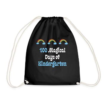 100 Magical Days of Kindergarten - Drawstring Bag - black - Front
