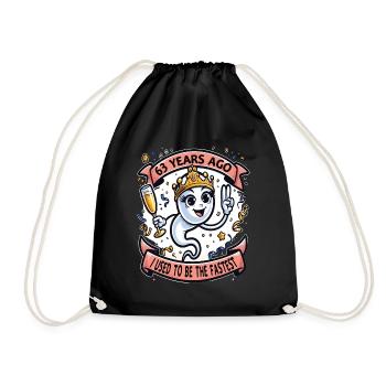 Il y a 63 ans, j’étais la femme la plus rapide - Sac de sport léger - noir - Devant