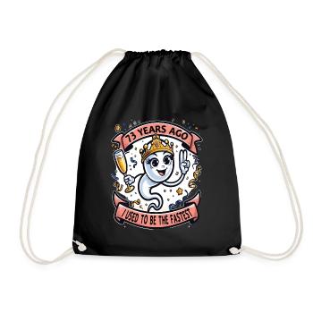 73 Years Ago I Was The Fastest Woman - Drawstring Bag - black - Front