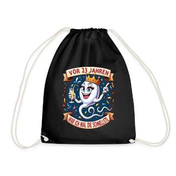 23 Years Ago I Was The Fastest Woman - Drawstring Bag - black - Front
