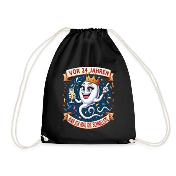 24 Years Ago I Was The Fastest Woman - Drawstring Bag - black - Front