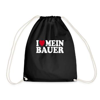 J’aime mon agriculteur Fun Bold Expression Graphic - Sac de sport léger - noir - Devant