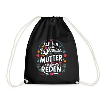 Le cœur et l’amour d’une mère légendaire - Sac de sport léger - noir - Devant