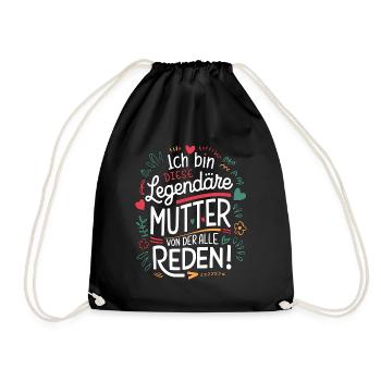 Le cœur et l’amour d’une mère légendaire - Sac de sport léger - noir - Devant