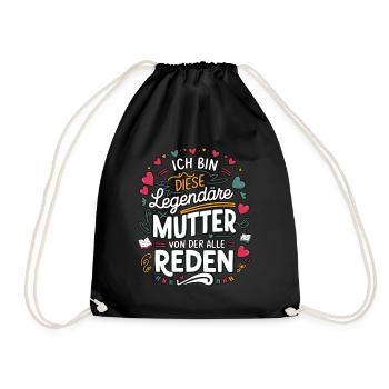Le cœur et l’amour d’une mère légendaire - Sac de sport léger - noir - Devant