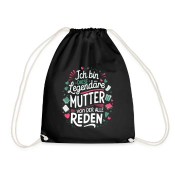 Le cœur et l’amour d’une mère légendaire - Sac de sport léger - noir - Devant
