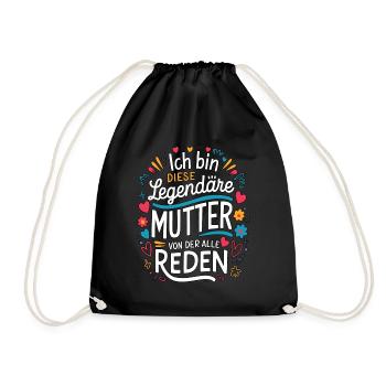 Le cœur et l’amour d’une mère légendaire - Sac de sport léger - noir - Devant
